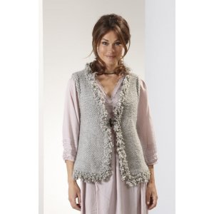 Patron tricot - Gilet avec bordure en fourrure Patron tricot - Gilet avec bordure en fourrure