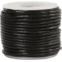 Cordon en cuir - noir - 1 mm - 10 m