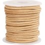 Cordon en cuir - beige - 2 mm - 10 m