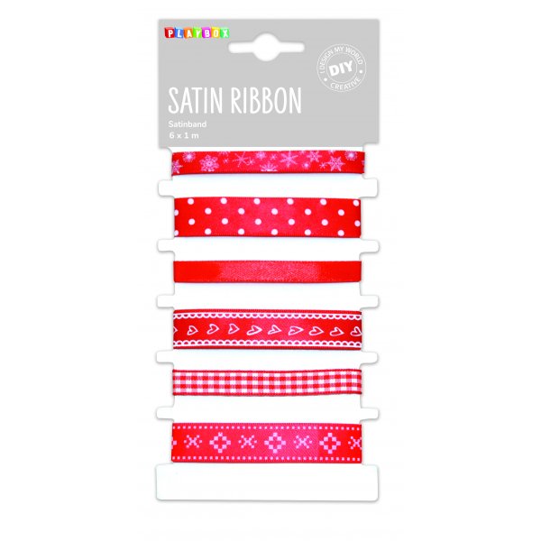 Mélange de rubans de satin - 6 pcs Mélange de rubans de satin - 6 pcs