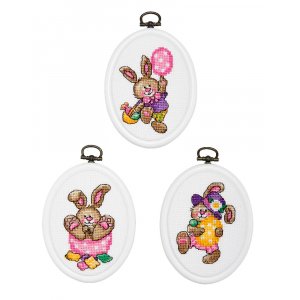 Kit de broderie Flexiboards - Le Lapin de Pâques 3-pack Kit de broderie Flexiboards - Le Lapin de Pâques 3-pack