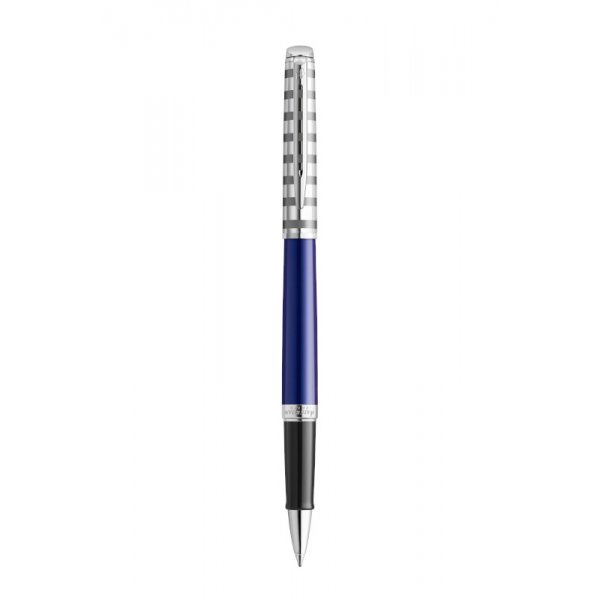 Stylo roller Waterman Hémisphère Deluxe French Riviera - Bleu marine - Fin