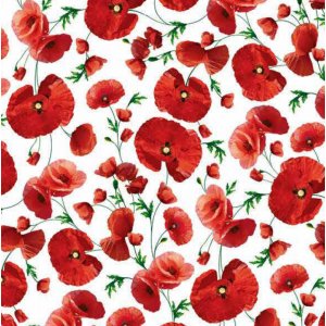 Toile cirée élégance fleurs rouges Toile cirée élégance fleurs rouges