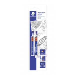 Stift Mars micro carcon 0,5mm 2-pack - HB Stift Mars micro carcon 0,5mm 2-pack - HB