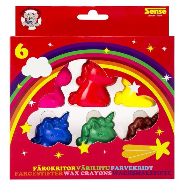 Crayons de couleur enfant pack de 6 - Licorne