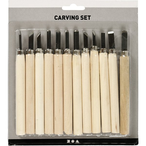 Ensemble de sculpture sur bois - 12 outils Ensemble de sculpture sur bois - 12 outils