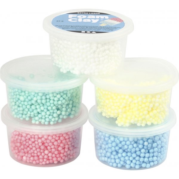 Foam Clay Extra Large - couleurs mlanges - 5 x 25 g