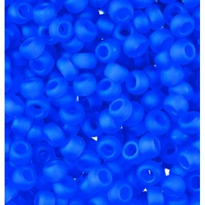 Rocailles mates transparentes ø 2,6 mm - bleu roi Rocailles mates transparentes ø 2,6 mm - bleu roi