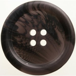 Bouton Rond 4 trous 20 mm 5pcs - Noir/Marron chin�
