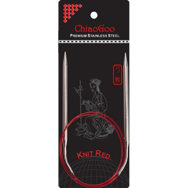 Aiguille circulaire SS Rouge 80 cm