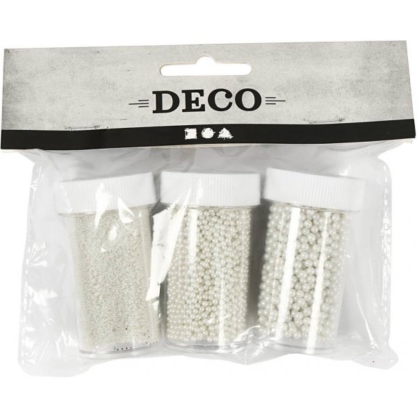 Mini boules de verre - nacre - 3 x 45 g Mini boules de verre - nacre - 3 x 45 g