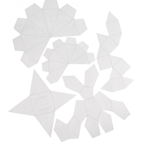 Moules - transparents - formes gomtriques - 5 pcs