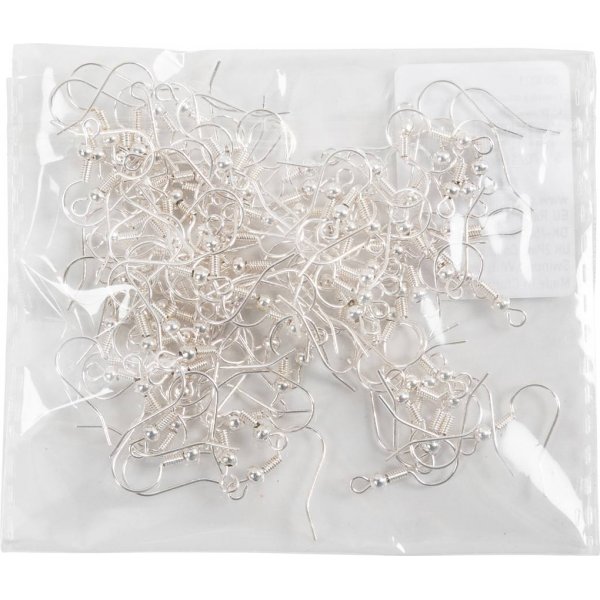 Crochet d'oreille franais - plaqu argent - 100 pcs
