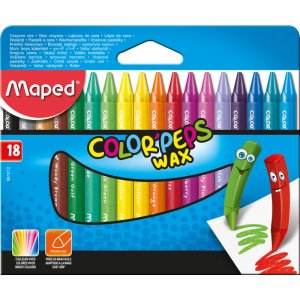 Pinceau craie - Maped - Color'Peps 18 crayons de cire Pinceau craie - Maped - Color'Peps 18 crayons de cire