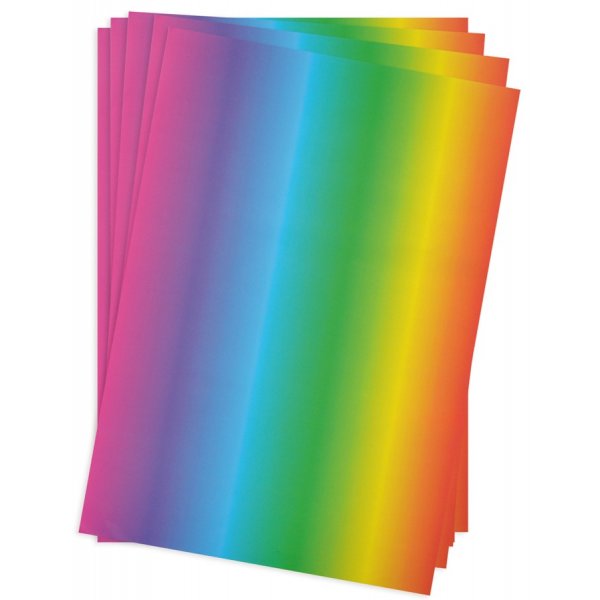 Paquet de 20 papiers arc-en-ciel