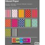 Papier brillant - couleurs mlanges -  motifs - 50 feuilles