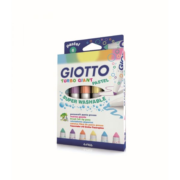 Feutres Giotto Turbo Giant Pastel - paquet de 6