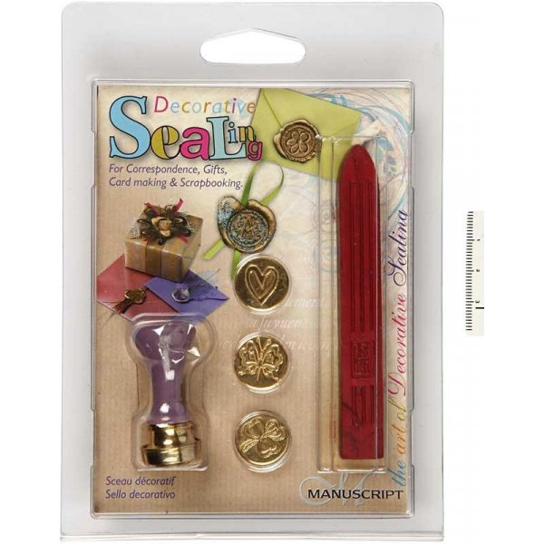 Laque et sceau - coeur - papillon - trfle  quatre feuilles