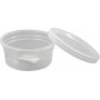 Pot en plastique avec couvercle - 125 ml - 20 pcs