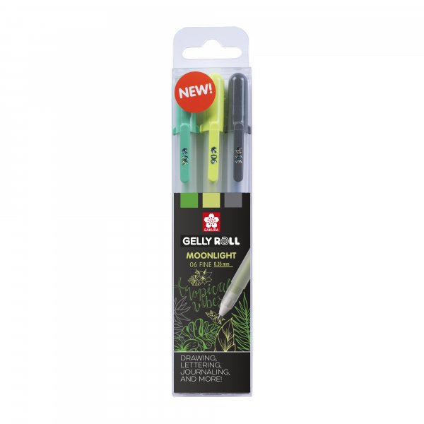 Stylos gel Sakura Gelly Roll Set 3 stylos - Botanique