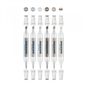 Set de marqueurs aquarelle Aqua Twin 6 Pens - Gris II Set de marqueurs aquarelle Aqua Twin 6 Pens - Gris II
