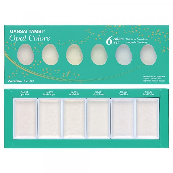 Peinture aquarelle Gansai Tambi 6 Couleurs - Opale