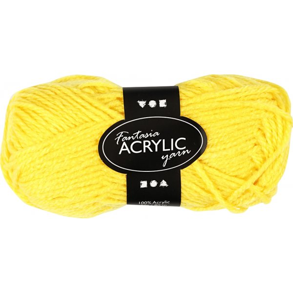 Fil acrylique Fantasia - jaune - 50 g