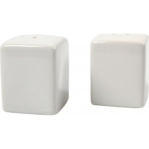 Set sel et poivre - blanc - brillant - 6 sets Set sel et poivre - blanc - brillant - 6 sets