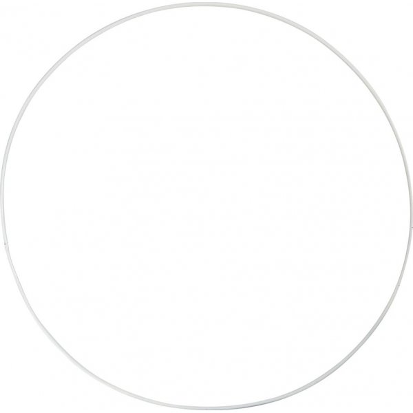 Anneau en mtal - blanc - 30 cm - 5 pcs