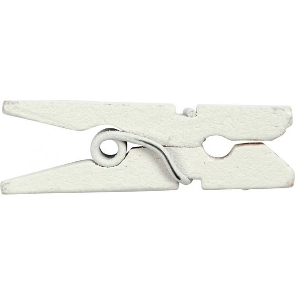 Mini pinces à linge - blanc - 36 pcs