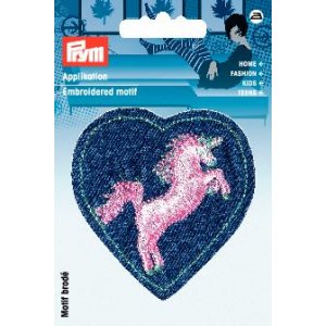 Badge en tissu Badge coeur avec licorne Badge en tissu Badge coeur avec licorne
