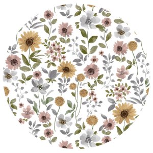Toile cirée à motif végétal - Rose Toile cirée à motif végétal - Rose