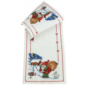 Kit de broderie Runner - Père Noël avec sac Kit de broderie Runner - Père Noël avec sac