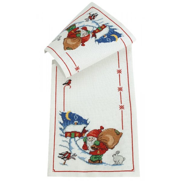 Kit de broderie Runner - Père Noël avec sac
