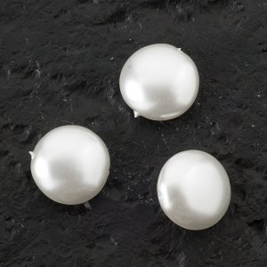 Perles de cire en verre 14 mm Blanc - 6 pcs Perles de cire en verre 14 mm Blanc - 6 pcs
