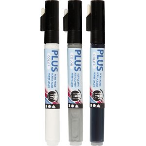 Marqueur Plus Color - noir - blanc cassé - gris pluie - 3 pcs Marqueur Plus Color - noir - blanc cassé - gris pluie - 3 pcs