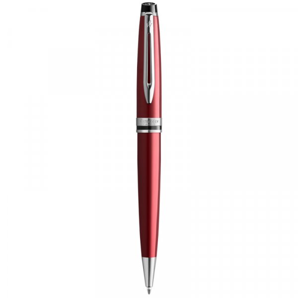 Stylo  bille Waterman Expert Rouge Fonc - Garniture Chrome - Moyen
