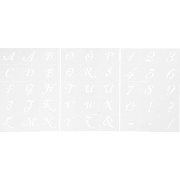 Gabarits - lettres et chiffres - A5 - 3 feuilles