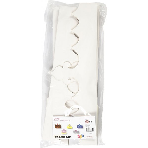 Couronnes en carton - blanches - 50 pcs Couronnes en carton - blanches - 50 pcs
