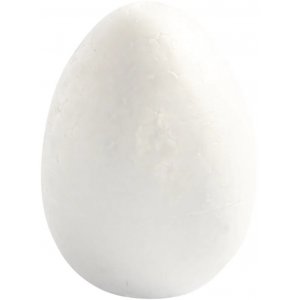 Oeufs Frigolit - Blanc - H8 cm - 5 pcs Oeufs Frigolit - Blanc - H8 cm - 5 pcs