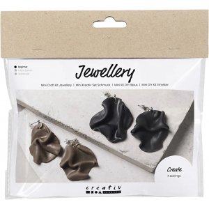 Mini kit DIY bijoux, boucles d'oreilles pliées Mini kit DIY bijoux, boucles d'oreilles pliées