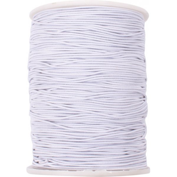 Cordon lastique, blanc,  1 mm, 200 m