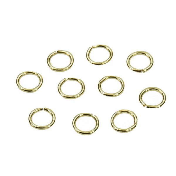 Boucle  4,8 mm - dor lot de 10 rond