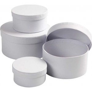 Papaskar rond - blanc - 4 pcs Papaskar rond - blanc - 4 pcs
