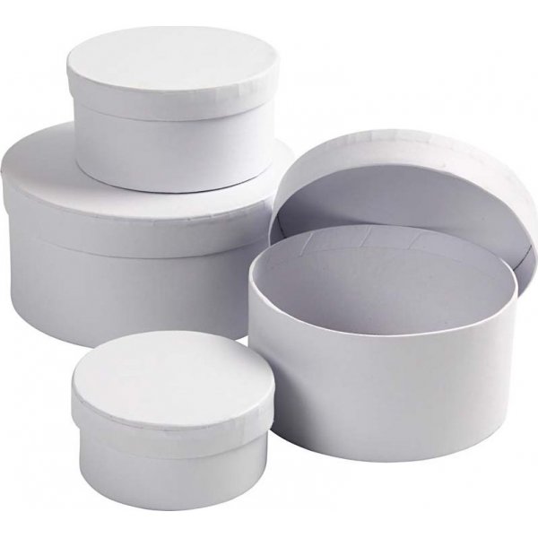 Papaskar rond - blanc - 4 pcs