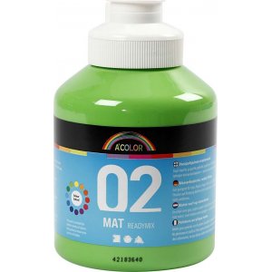 Peinture scolaire - Acrylique - vert clair - mate - 500 ml Peinture scolaire - Acrylique - vert clair - mate - 500 ml