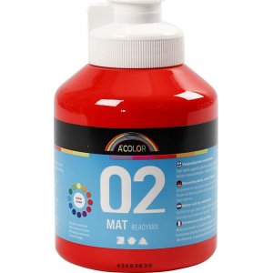 Peinture scolaire - Acrylique - rouge - mate - 500 ml Peinture scolaire - Acrylique - rouge - mate - 500 ml