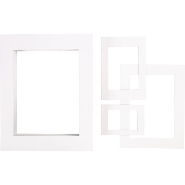 Cadres passe-partout - blanc - A3, A4, A5, A6 - 4 x 100 pcs