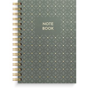 Cahier A5 à spirale, ligné, motif vert Cahier A5 à spirale, ligné, motif vert