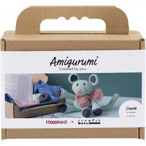 Kit DIY amigurumi souris menthe - 1 pack. Kit DIY amigurumi souris menthe - 1 pack.